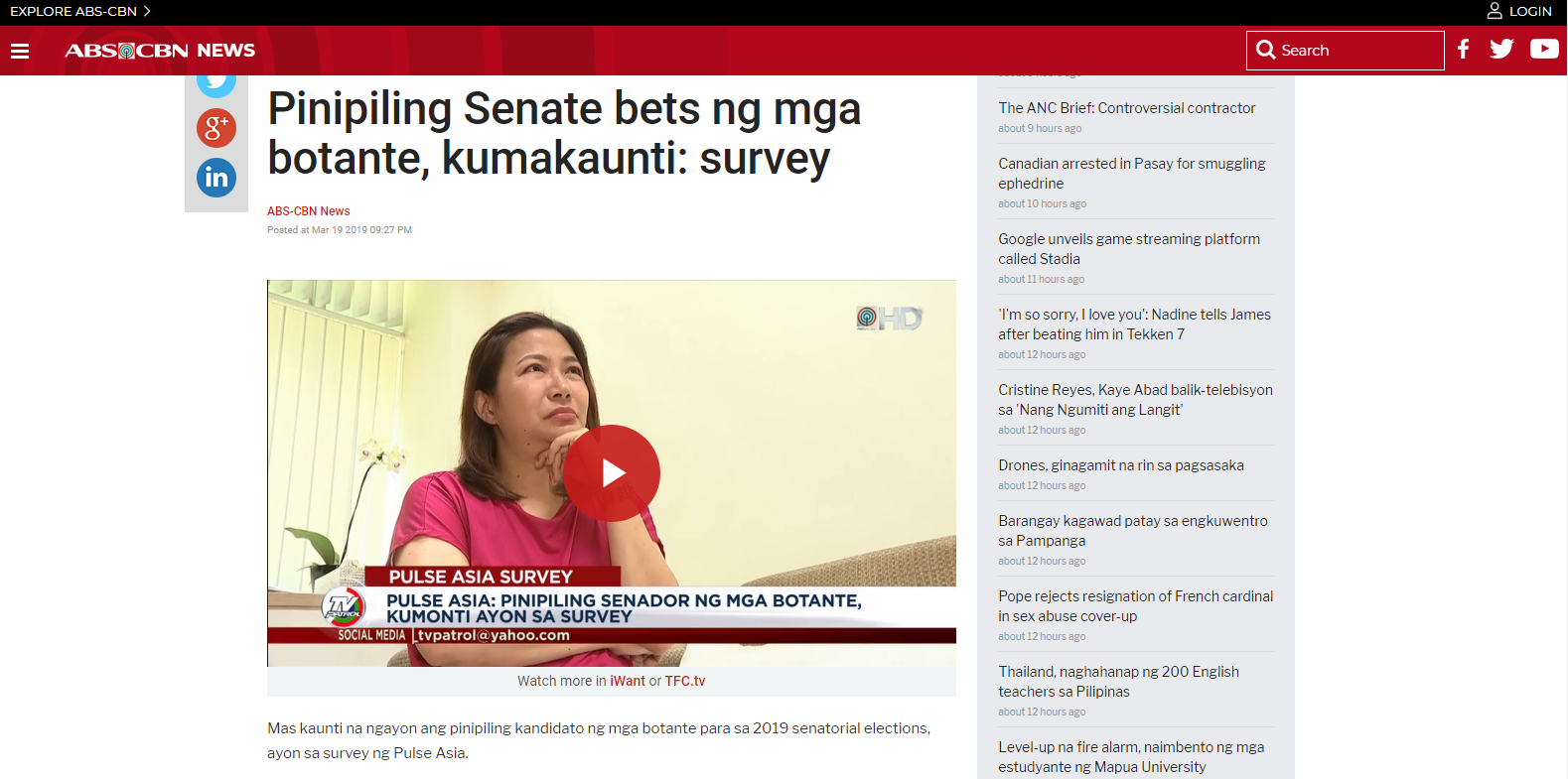 Pinipiling Senate bets ng mga botante, kumakaunti: survey
