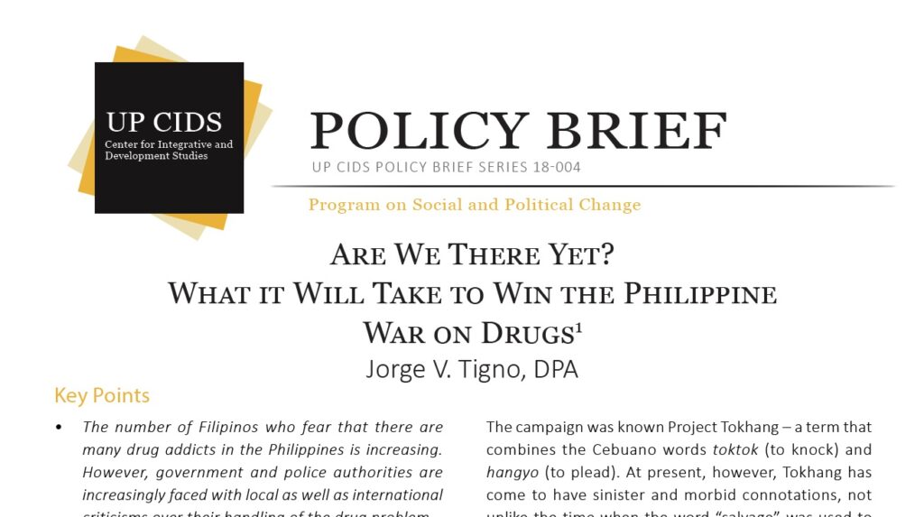 Are We There Yet? What It Will Take to Win the Philippine War on Drugs (2019)